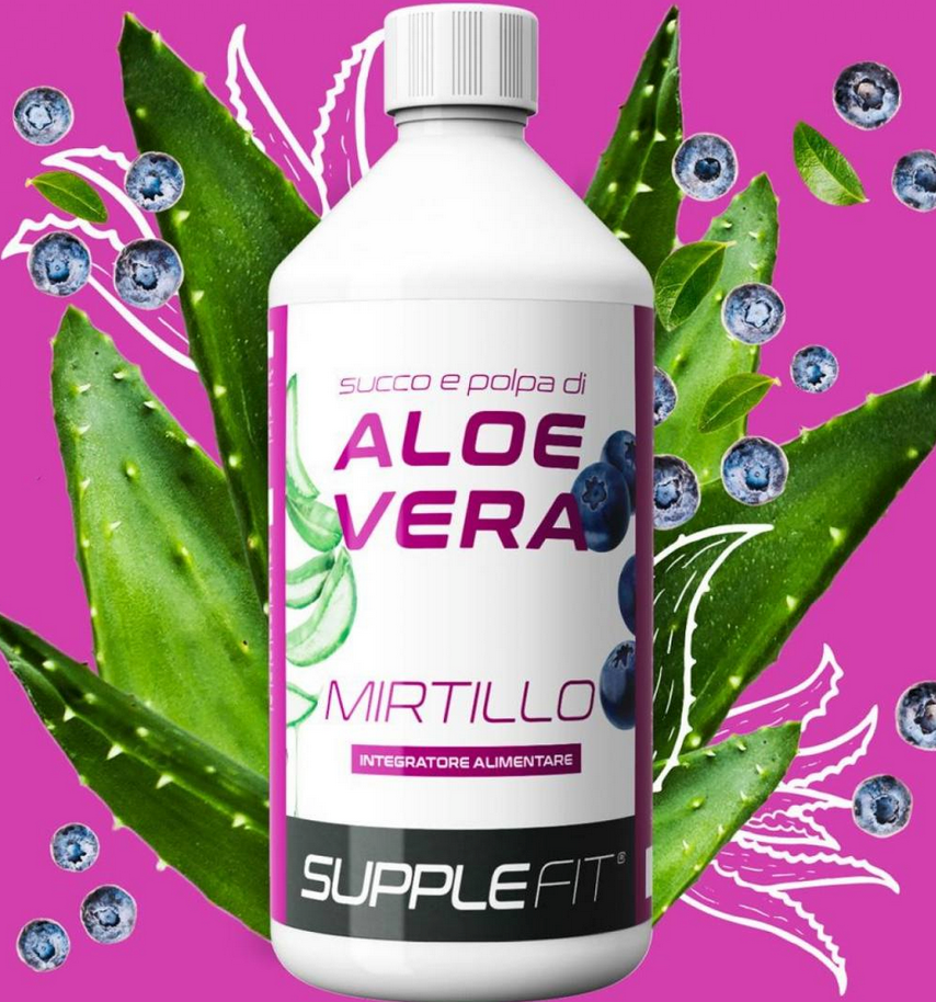 INTB010  Aloe Vera succo e polpa con succo di Mirtillo 1000 ml