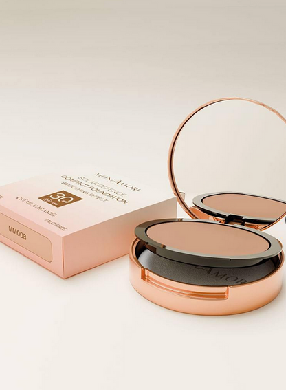 MM008 Fond de Teint Compact Solar Defense Crème Caramel avec SPF 30 