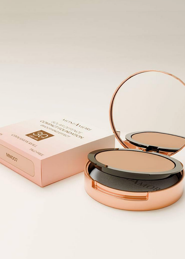 MM007 Fond de teint compact Solar Defense Cinnamon Roll avec SPF 30