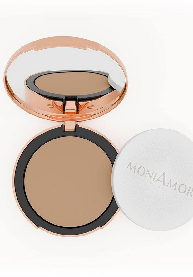 MM006 Fond de teint compact Solar Defense Amaretto avec SPF 30