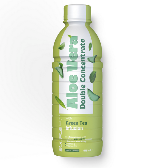 INTB062 Jus et pulpe d'aloe vera au thé vert 675 ml 